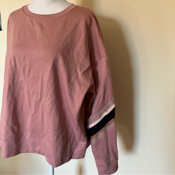 Ted Baker Pink Women's Jordan Striped Dropped-shoulder Crew Neck size 5 - Picture 3 of 7